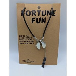 Fortune Cookie Necklace Special Message Pendant Today Is Non Refundable ... NWT